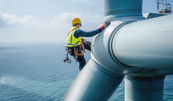 Comprehensive wind turbine external and internal inspections by Galeforce Energy improving blade performance, safety, and reliability for U.S. wind farms.