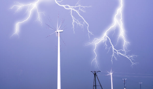 Professional wind turbine lightning strike repairs services by Galeforce Energy restoring blade and turbine functionality and preventing downtime across the United States.