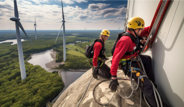 Wind turbine structural enhancement and retrofits services by Galeforce Energy improving blade strength, reliability, and long-term operational efficiency in U.S. wind farms.